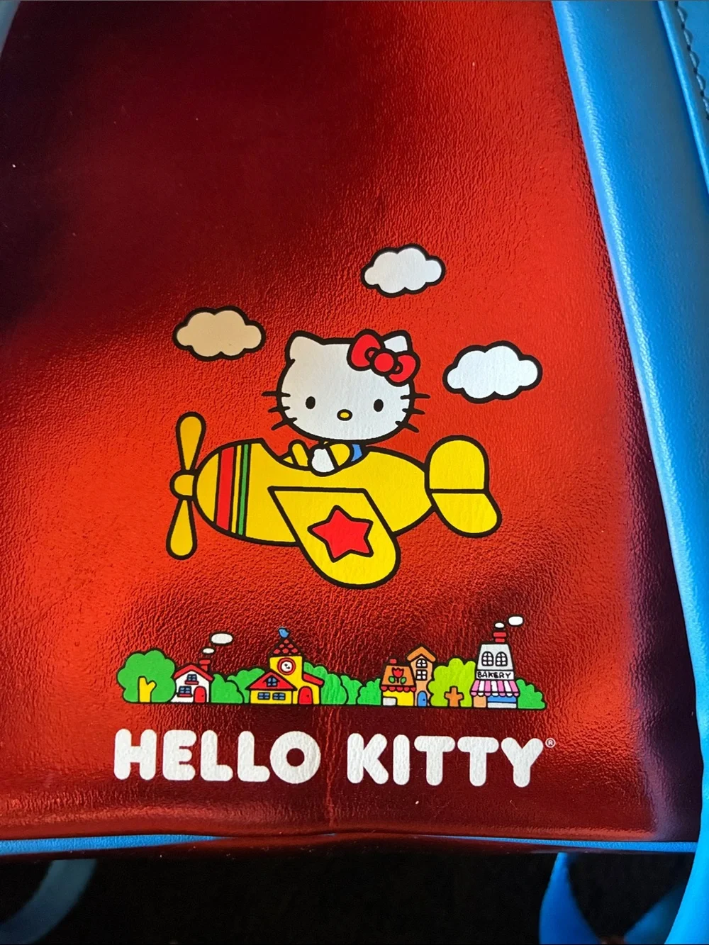 Loungefly Sanrio Hello Kitty Red and Blue 50th Anniversary Mini Backpack